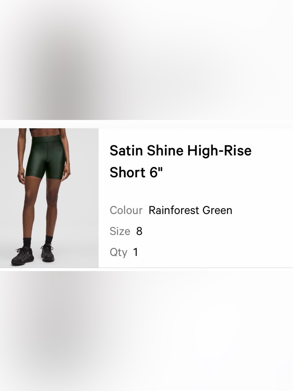 lululemon satin high rise short 6” - Picture 4 of 4